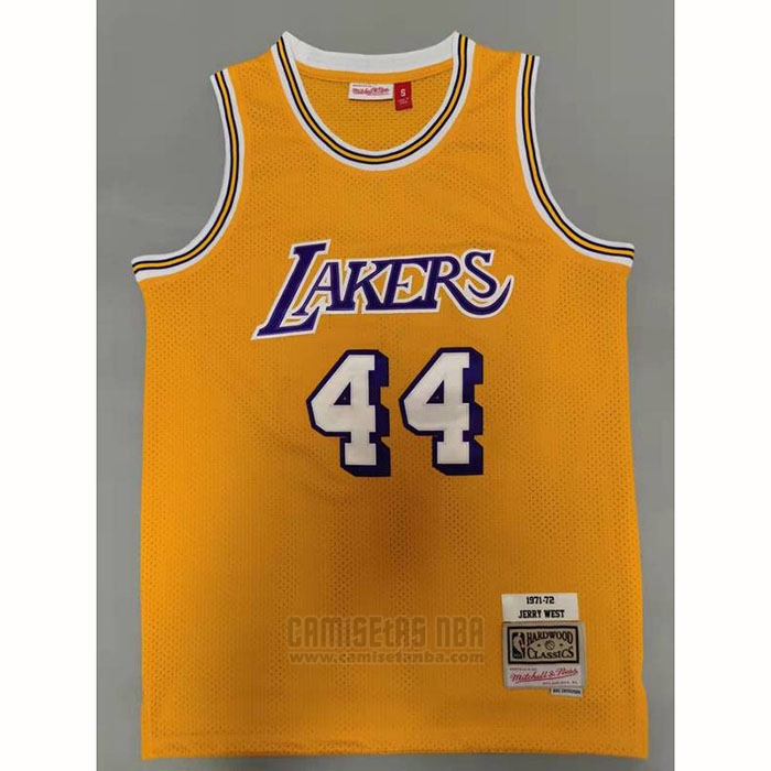 Camiseta Los Angeles Lakers Jerry West #44 Mitchell & Ness 1971-72 Amarillo